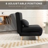 Afbeelding van HOMCOM - Scandinavische Loungestoel - Zwart - Verstelbare Rugleuning