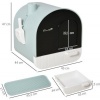 Afbeelding van PawHut kattenbak met houten pootjes - D31-050