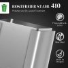 Afbeelding van Homcom Afvalbak - Roestvrij staal en kunststof - 32,5L x 31,5B x 78H cm - Zilver
