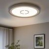 Afbeelding van Ronde LED plafondlamp met achtergrondverlichting, 12W, 1400lm, zilver, 19x2,8 cm