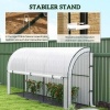 Afbeelding van Outsunny Kunststof en staal, wit - 300L x 80B x 157H cm - Kweekkas