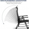 Afbeelding van Outsunny Ligbed van staal, ademend mesh, zwart