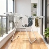 Afbeelding van Homcom Kledingdroogrek - Metaal, Kunststof - 156,5L x 61,5B x 97H cm - Wit