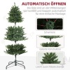 Afbeelding van HOMCOM Kunststof Kerstboom Ø105 x 180 cm Groen