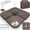 Afbeelding van tillvex® Parasolhouder Kunststof 50x50x7,5cm 60l Bruin