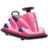 Afbeelding van AIYAPLAY Autoscooter voor kinderen, 6V, 2 motoren, 360° draaibaar, roze met muziek en claxon