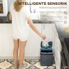 Afbeelding van Homcom Sensor Prullenbak - Kunststof - 27,6L - Grijs