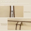 Afbeelding van HOMCOM Opvouwbare Stoffenkast met 8 Niveaus voor Slaapkamer of Gang - Beige 125 x 43 x 162,5 cm
