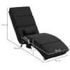 Afbeelding van HOMCOM Chaise Longue massagestoel met 8 massagestanden, zwart, 168 x 56 x 84 cm