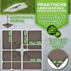Afbeelding van tillvex® parasolstandaard Kunststof 51x51x12cm 90l Bruin