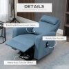 Afbeelding van HOMCOM Relaxfauteuil met Sta-op functie en Afstandsbediening - Blauw