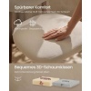 Afbeelding van VASAGLE Barkruk set van 2 met rugleuning, linnenlook, cappuccino-beige en walnoot