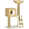 Afbeelding van PawHut Kratzboom 100,5 cm met kattenhuis, bed, trap en sisal kratzuilen, voor katten tot 4,5 kg