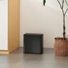 Afbeelding van HOMCOM Prullenbak Roestvrij staal en Kunststof 29,7L x 17,4B x 30H cm Zwart