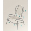 Afbeelding van SONGMICS Balkonset - Tafel en 2 Stoelen - Weerbestendig PE-Polyrattan