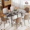 Afbeelding van HOMCOM Uitschuifbare Rechthoekige Keukentafel voor 6-8 Personen, Grijs, 120-160 cm