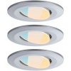 Afbeelding van LED-inbouwlamp Calla Set van 3 zwenkbare rond 90mm 3x5W 400lm IP65 Chroom mat