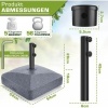 Afbeelding van tillvex® Parasolvoet GRAVIA met wielen en remmen | Vulbaar 37L / 56kg | Weer- en UV-bestendig