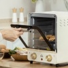 Afbeelding van HOMCOM Minibakoven - Ijzer, RVS, gehard glas - 25,5L x 27,5B x 32H cm - Crèmewit