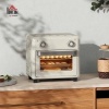 Afbeelding van HOMCOM Mini-oven met convectie, 10L, 2-in-1 met rooster, bakplaat, 1000W, touchscreen, roestvrij sta