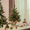 Afbeelding van HOMCOM Kerstboom PE, Cement, Jute Ø28 x 50H cm Groen