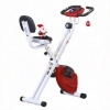 Afbeelding van HOMCOM Fitnessfiets van staal en kunststof - 43B x 97D x 109H cm - Rood en Wit