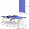 Afbeelding van SPORTNOW-MDF, Staal-Blauw-274L x 152,5B x 76H cm - Tafeltennistafel