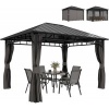 Afbeelding van Outsunny Paviljoen van Metaal en Polyester 390x300x287 cm Donkergrijs