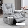 Afbeelding van HOMCOM Relaxfauteuil met afstandsbediening en zijvakken - Grijs