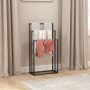 Afbeelding van HOMCOM Vrijstaande Handdoekhouder met 3 Stangen voor de Badkamer, 45 x 21,5 x 85 cm