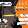 Afbeelding van KESSER® Klemluifel met handslinger en led-lichtsnoer, balkonluifel zonder boren, luifel uv-bestendig
