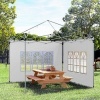 Afbeelding van Outsunny Zijpanelen voor Paviljoen Oxford, Kunststof, 295B x 195H cm, Wit