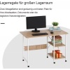 Afbeelding van HOMCOM Bijzettafel MDF, IJzer, Kunststof - 107L x 55B x 76H cm - Wit + Natuur