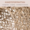 Afbeelding van PawHut kattenhuis met kussen, verhoogde poten, PVC-rotan, Ø 52 x 58 cm