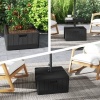 Afbeelding van Outsunny 3-in-1 Parasolstandaard 80 kg, vulbaar met planten, met wielen, zwart voor balkon