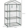 Afbeelding van Outsunny Kas van metaal en kunststof - 69L x 49B x 125H cm - Transparant
