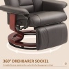 Afbeelding van HOMCOM Relaxstoel Bruin Kunstleer, Houtcomposiet - 78L x 88B x 103H cm - Bruin