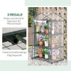 Afbeelding van Outsunny Kas van metaal en kunststof - 69L x 49B x 125H cm - Transparant