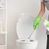 Afbeelding van Relaxdays vervangende toiletborstelkoppen, wit, set van 5, 12 mm draad, 8 x 8 x 9 cm