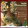 Afbeelding van HOMCOM Kunststof en Metalen Kerstkrans Ø60 x 8H cm Groen/Wit