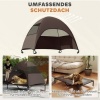 Afbeelding van PawHut-Hundeliege van polyester en staal - 106L x 76B x 99H cm - Koffiekleur