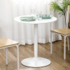 Afbeelding van HOMCOM - Eettafel van MDF en staal - 70x70x75 cm - Wit