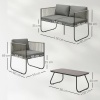 Afbeelding van Outsunny Weerbestendige polyrotan tuinmeubelset voor 4 personen, bruin