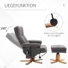 Afbeelding van HOMCOM massagestoel met ottoman - relaxstoel donkergrijs 80 x 86 x 99 cm