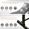 Afbeelding van Outsunny Aluminium Tuinligstoel, Donkergrijze Textileen