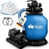 Afbeelding van Tillvex zandfiltersysteem 7.900L/h + 400g filterkogels | Zwembadfilter met drukweergave