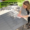 Afbeelding van Outsunny Tuindinertafel van Metaal, 165x80x74 cm, Donkergrijs