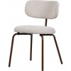 Afbeelding van WOOOD Travis Eetkamerstoelen - Geweven Stof - Off White - Set van 2