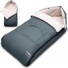 Afbeelding van KIDUKU Wintervoetenzak voor kinderwagen, wasbaar, grijs, 95x50 cm, met ritssluiting en tas