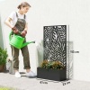 Afbeelding van Outsunny Multifunctionele Tuinbak - Metaal - 61L x 23B x 113H cm - Zwart